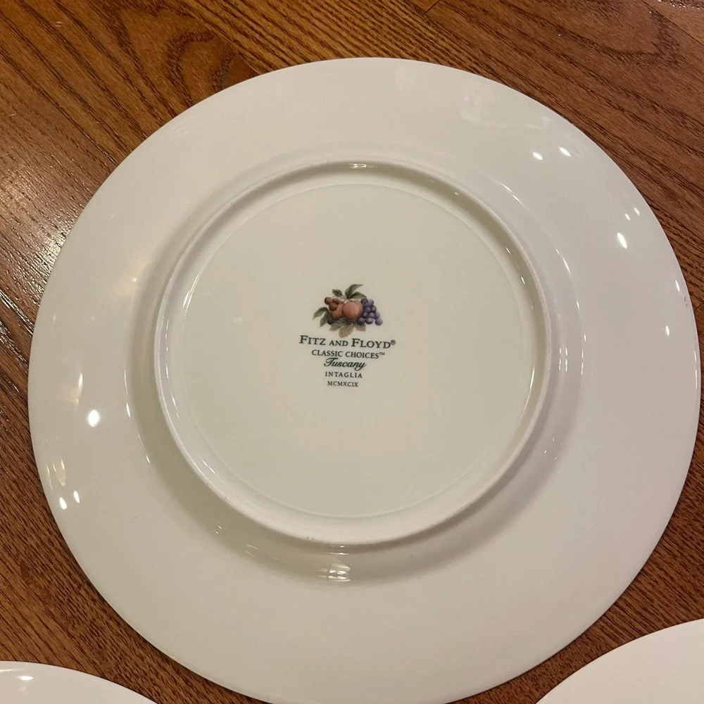 3 New Fitz and Floyd classic choices Tuscany 9” salad plates
